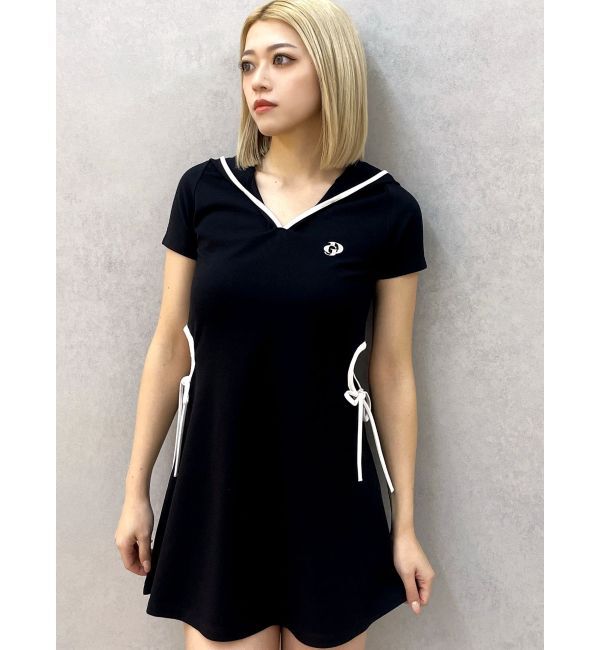 GYDA「GD SIDE OPENパーカーワンピース」|ワンピース|