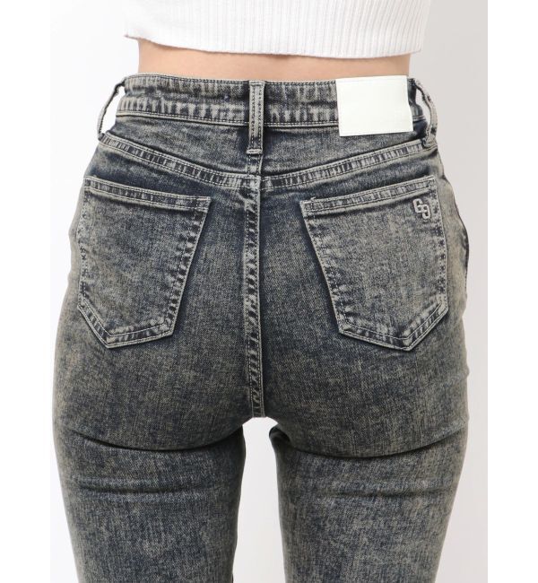 GYDA「ハイウエスト LEG 2WAY ECO FURサイドレースアップフレアデニムパンツ」|デニム|