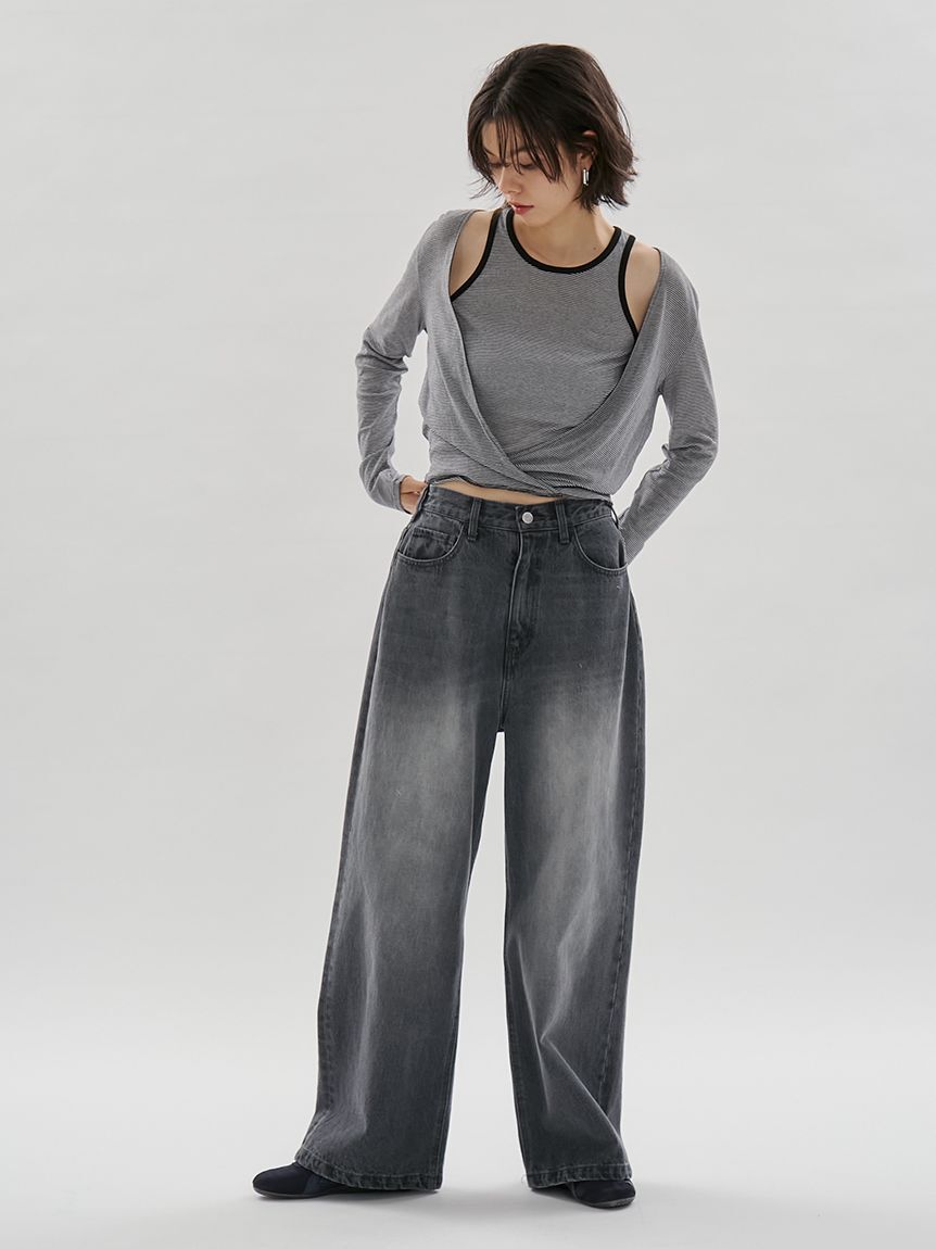 emmi atelier「レイヤードライクカットソー/接触冷感」|Tシャツ・カットソー|