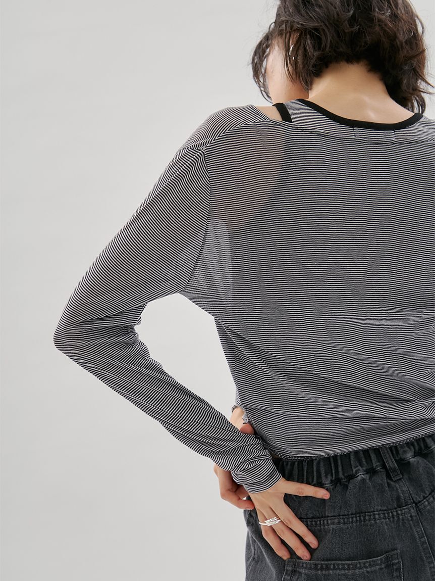 emmi atelier「レイヤードライクカットソー/接触冷感」|Tシャツ・カットソー|