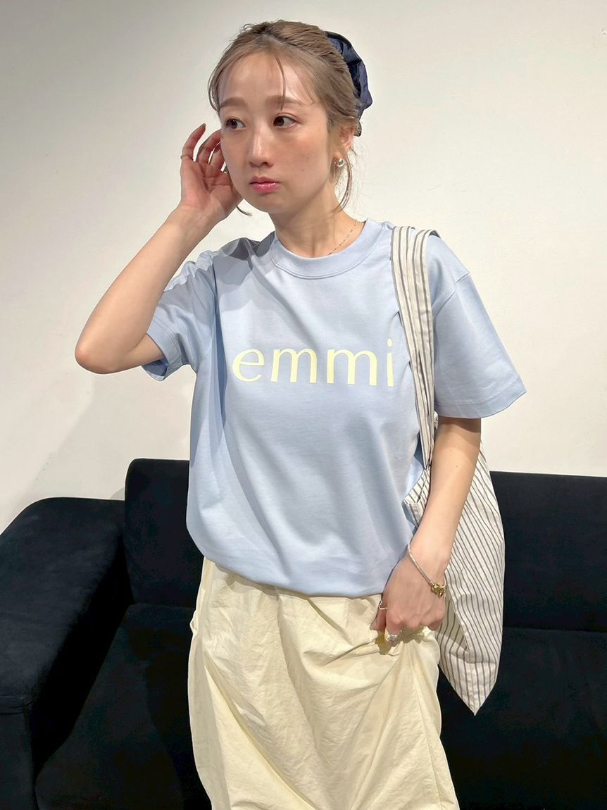 emmi atelier「【ONLINE限定カラーあり】eco emmiロゴTシャツ/UVカット」|Tシャツ・カットソー|