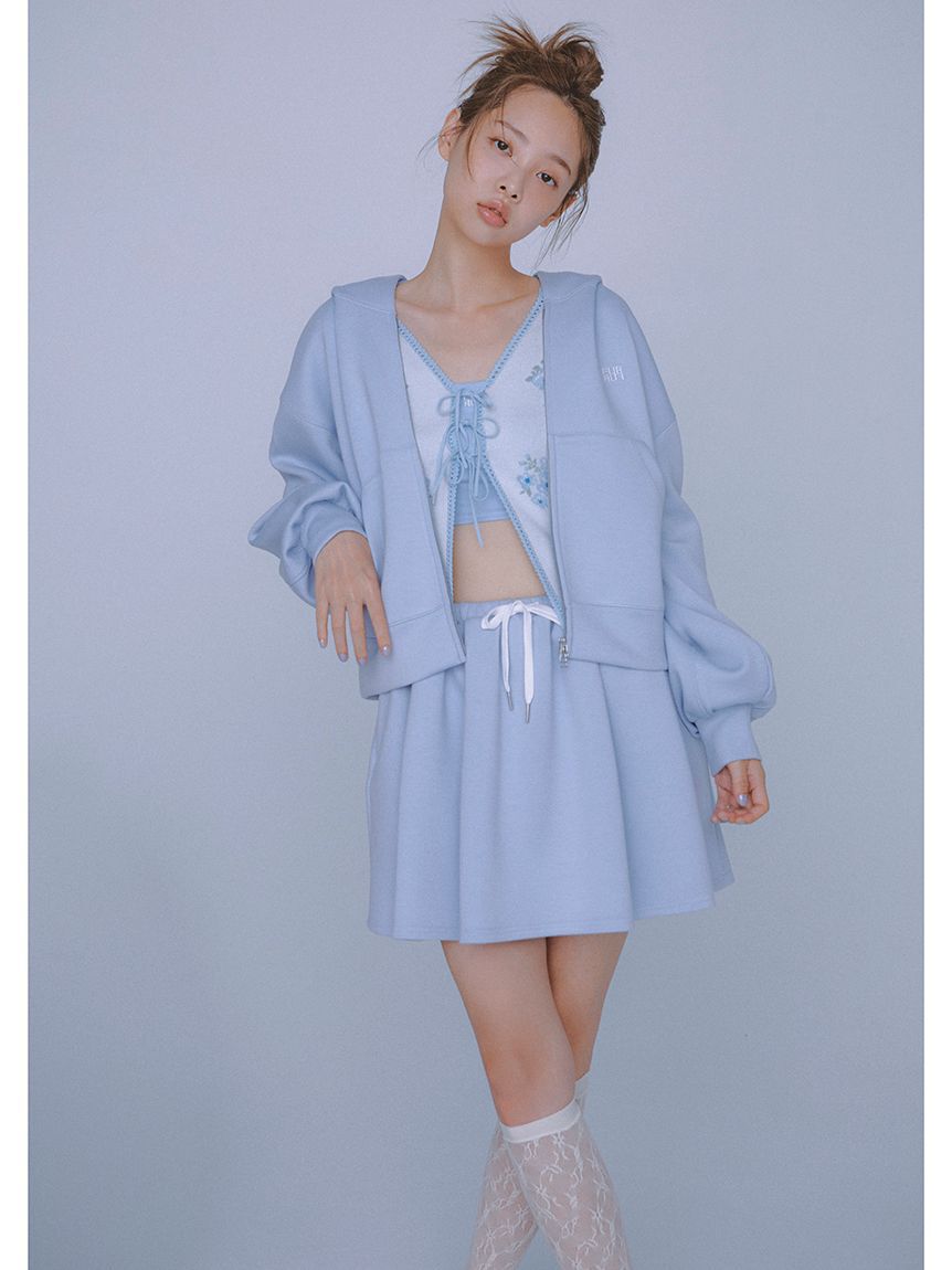 FURFUR「【WEB・一部店舗限定カラー】ロゴ刺繍ジップアップフーディー」|パーカー|