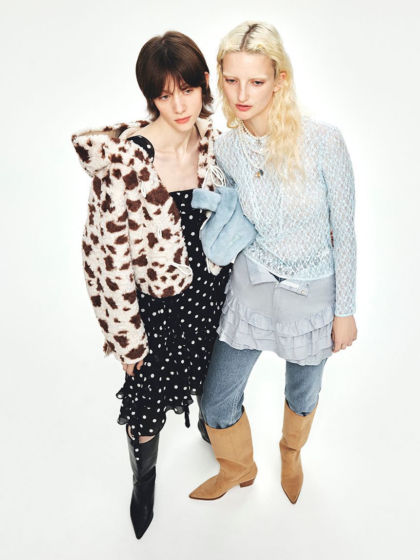 FURFUR「リボンショートダッフルコート」|ダッフルコート|