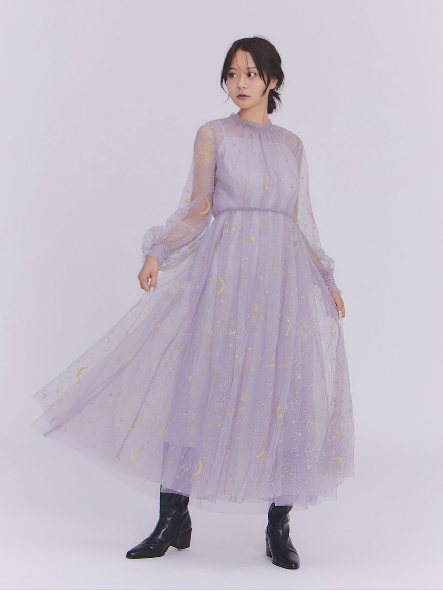 FURFUR「【限定サイズ】Twilightラメチュール刺繍ドレス」|ドレス|