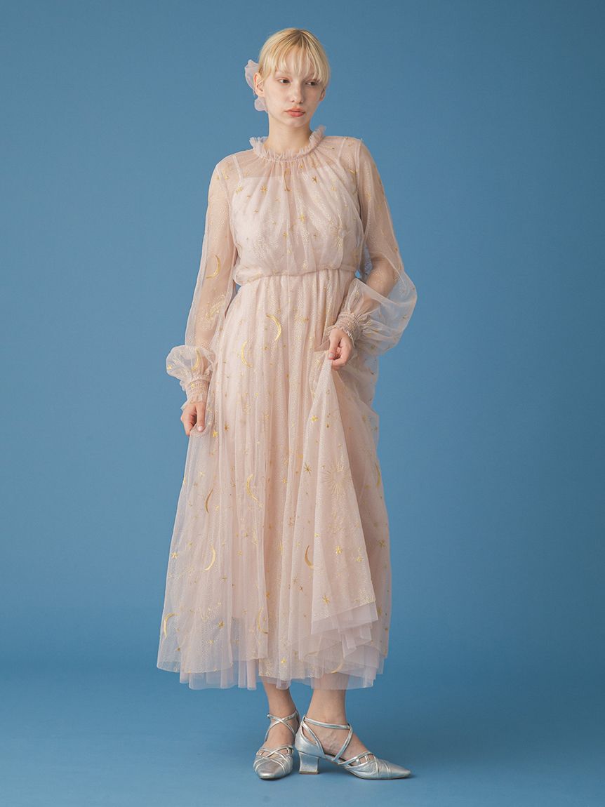 FURFUR「【限定サイズ】Twilightラメチュール刺繍ドレス」|ドレス|