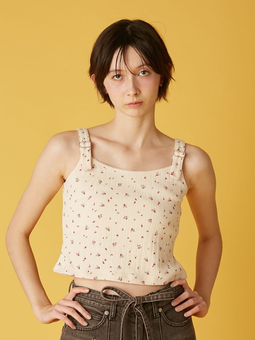 FURFUR「ミニフラワープリントタンクトップ」|タンクトップ|