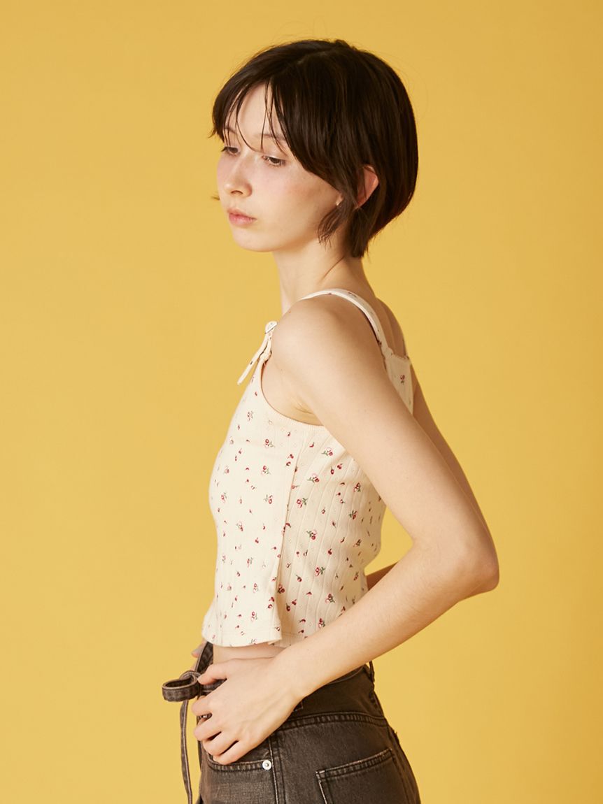 FURFUR「ミニフラワープリントタンクトップ」|タンクトップ|