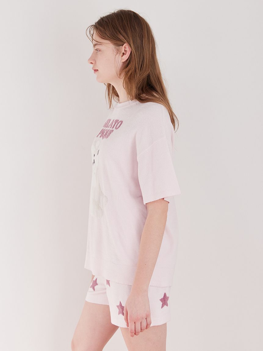 gelato pique「【ONLINE限定】ドッグジャガードプルオーバー&ショートパンツセット」|ルームウェア|