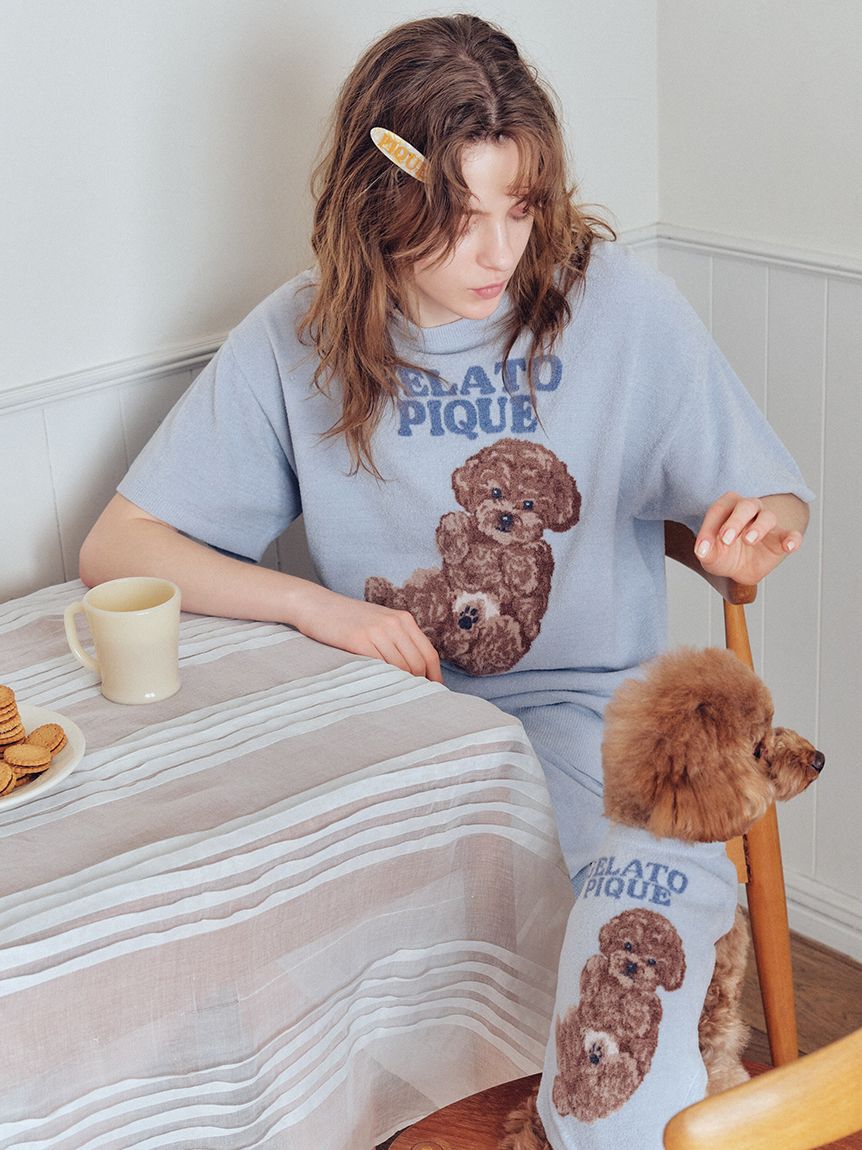 gelato pique「【ONLINE限定】ドッグジャガードプルオーバー&ショートパンツセット」|ルームウェア|