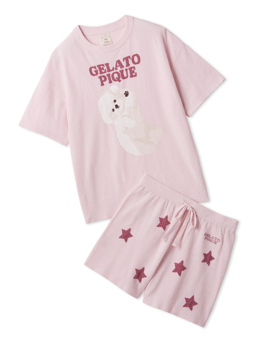 gelato pique「【ONLINE限定】ドッグジャガードプルオーバー&ショートパンツセット」|ルームウェア|LPNK