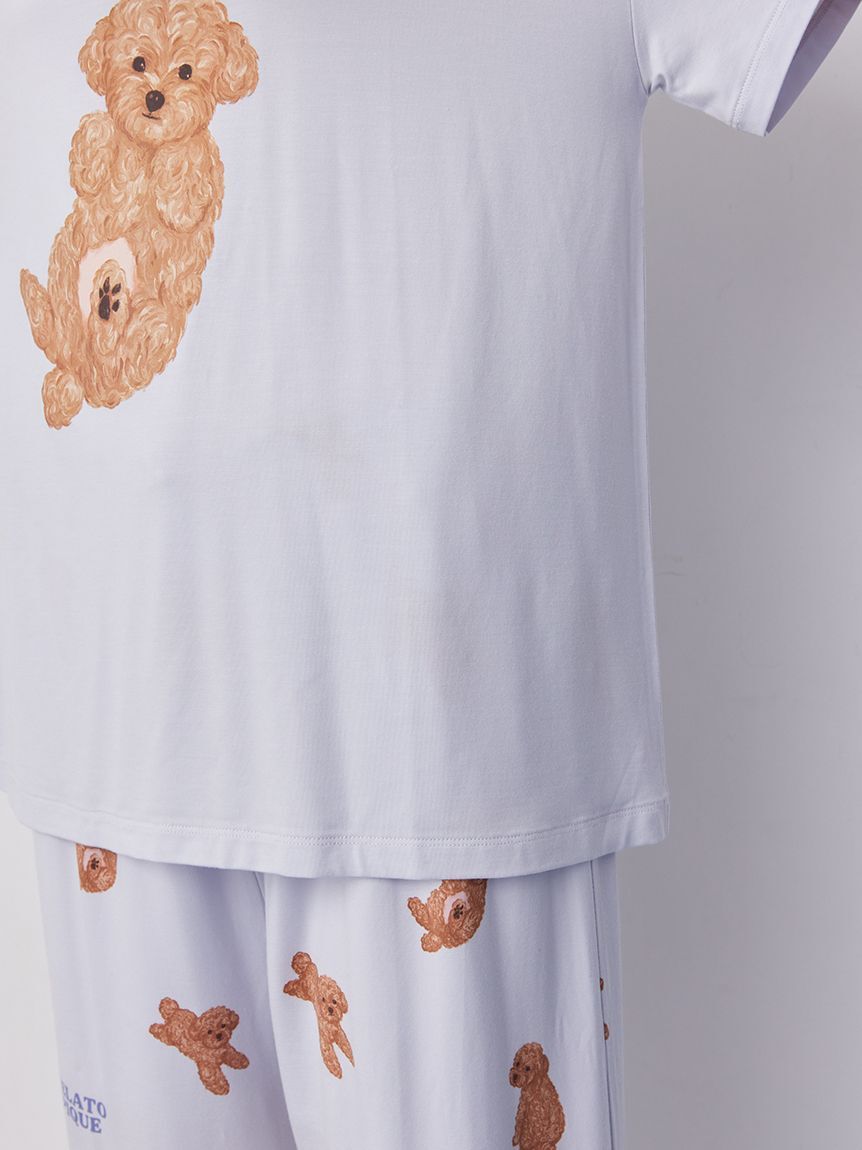 gelato pique「【ラッピング済み】ドッグワンポイントTシャツ&ショートパンツSET」|ルームウェア|