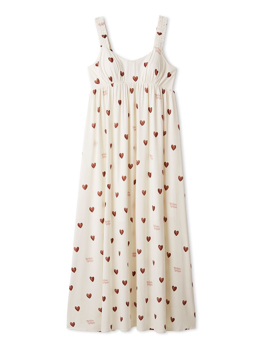 gelato pique「【接触冷感】ハート柄カップインワンピース」|ルームウェア|