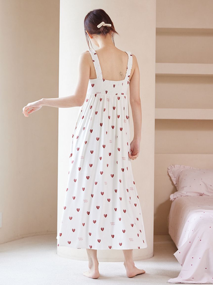 gelato pique「【接触冷感】ハート柄カップインワンピース」|ルームウェア|