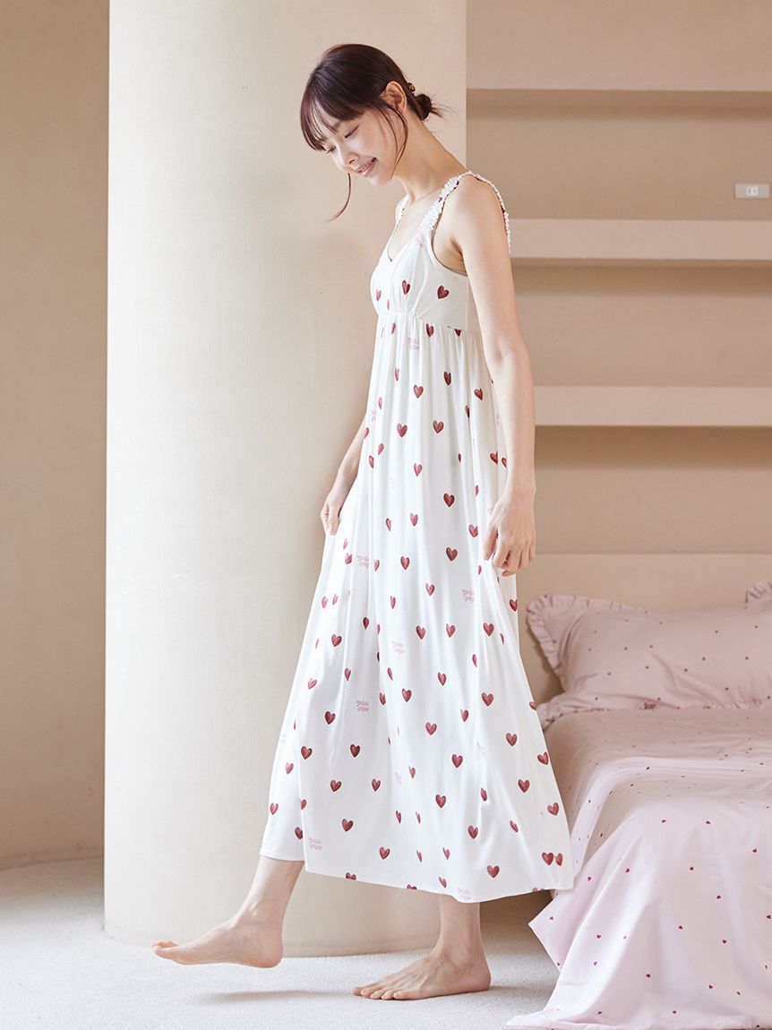 gelato pique「【接触冷感】ハート柄カップインワンピース」|ルームウェア|