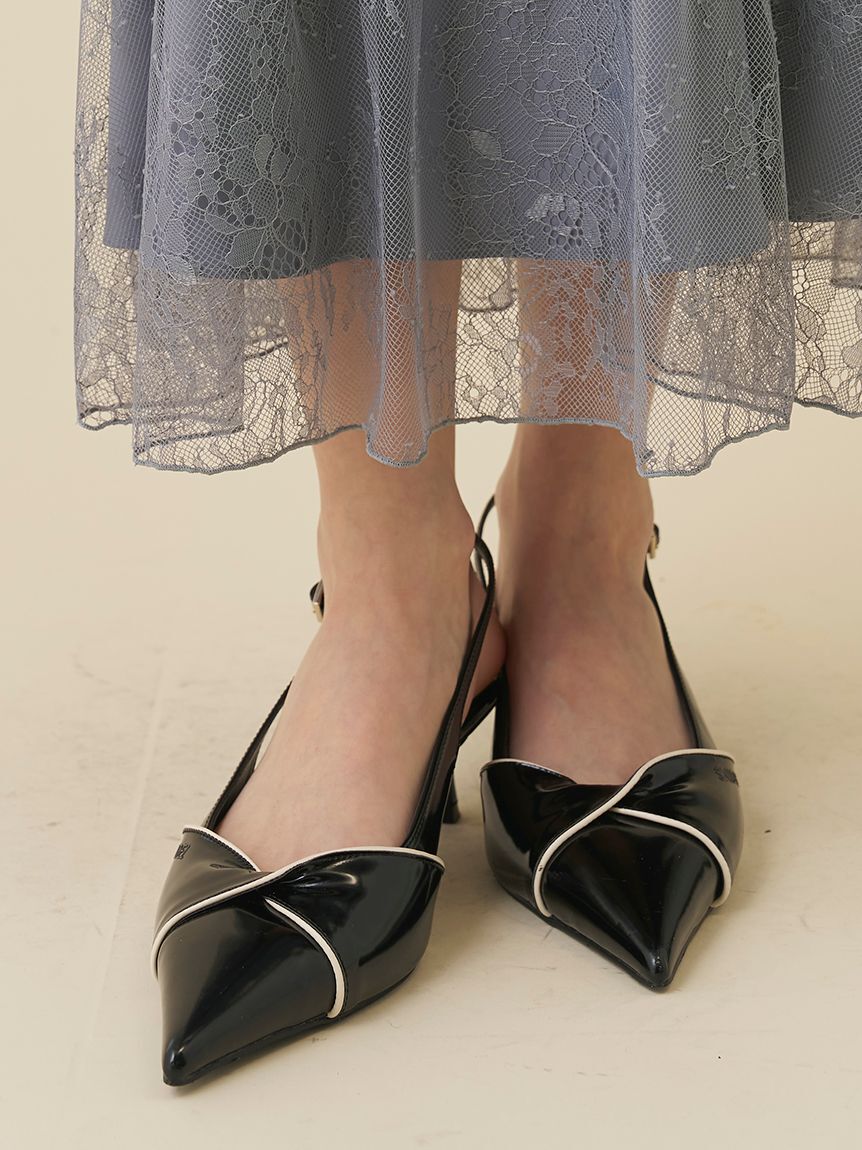 SNIDEL「ツイストリボンパンプス」|パンプス|