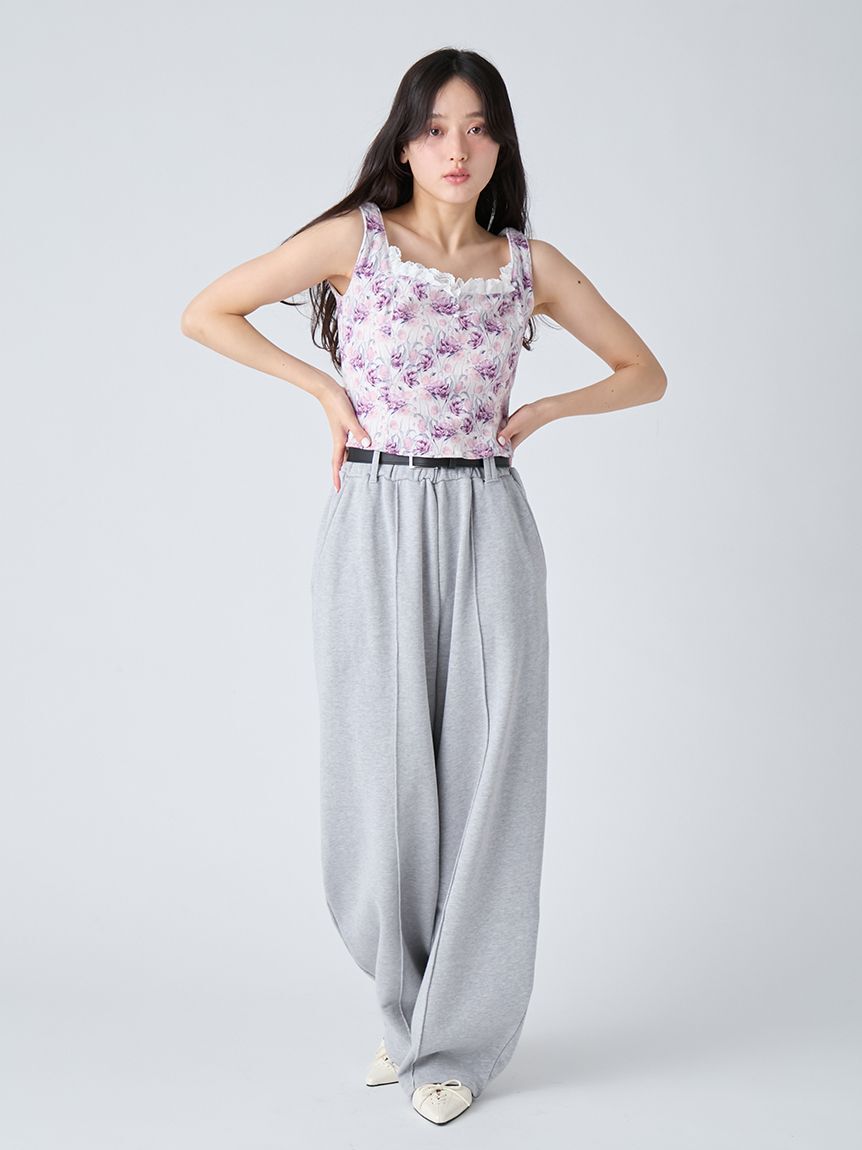 LILY BROWN「【WEB限定00サイズ】ベルト付きスウェットパンツ」|チノ|