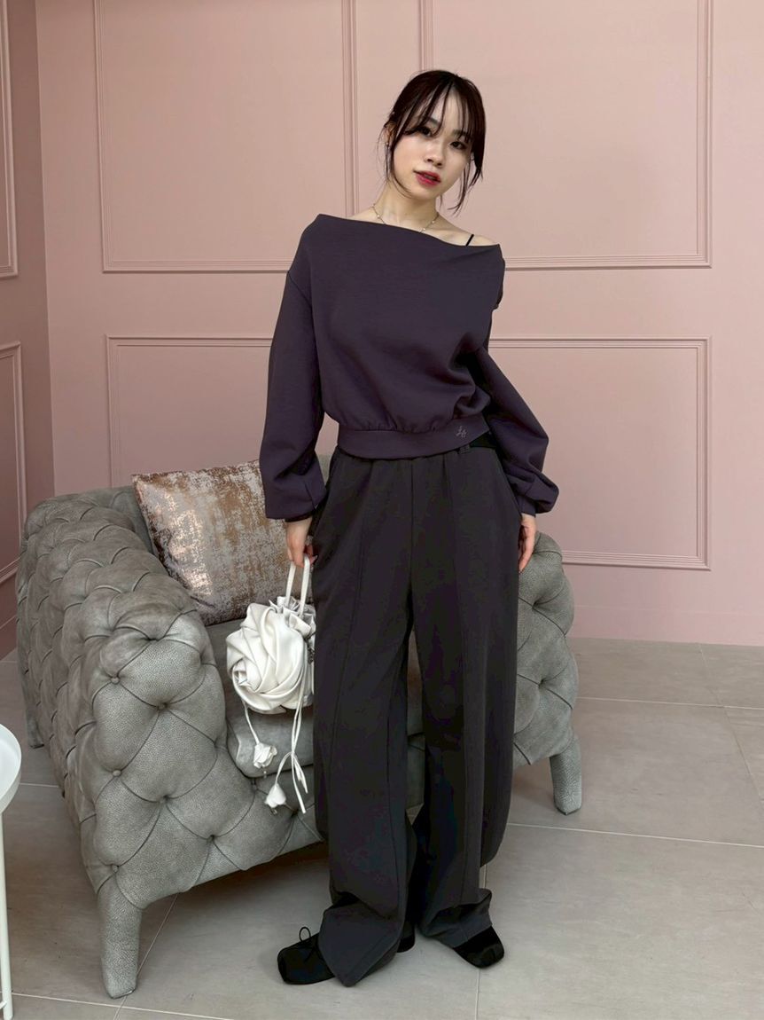 LILY BROWN「【WEB限定00サイズ】ベルト付きスウェットパンツ」|チノ|