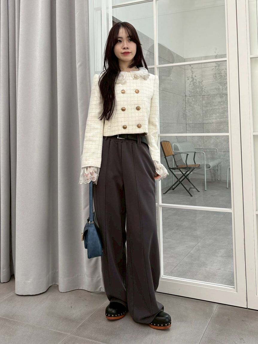 LILY BROWN「【WEB限定00サイズ】ベルト付きスウェットパンツ」|チノ|