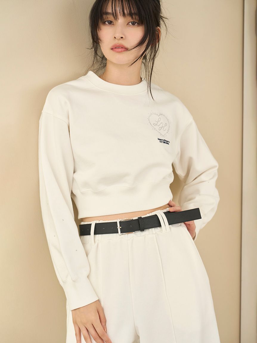 LILY BROWN「【WEB限定00サイズ】ベルト付きスウェットパンツ」|チノ|