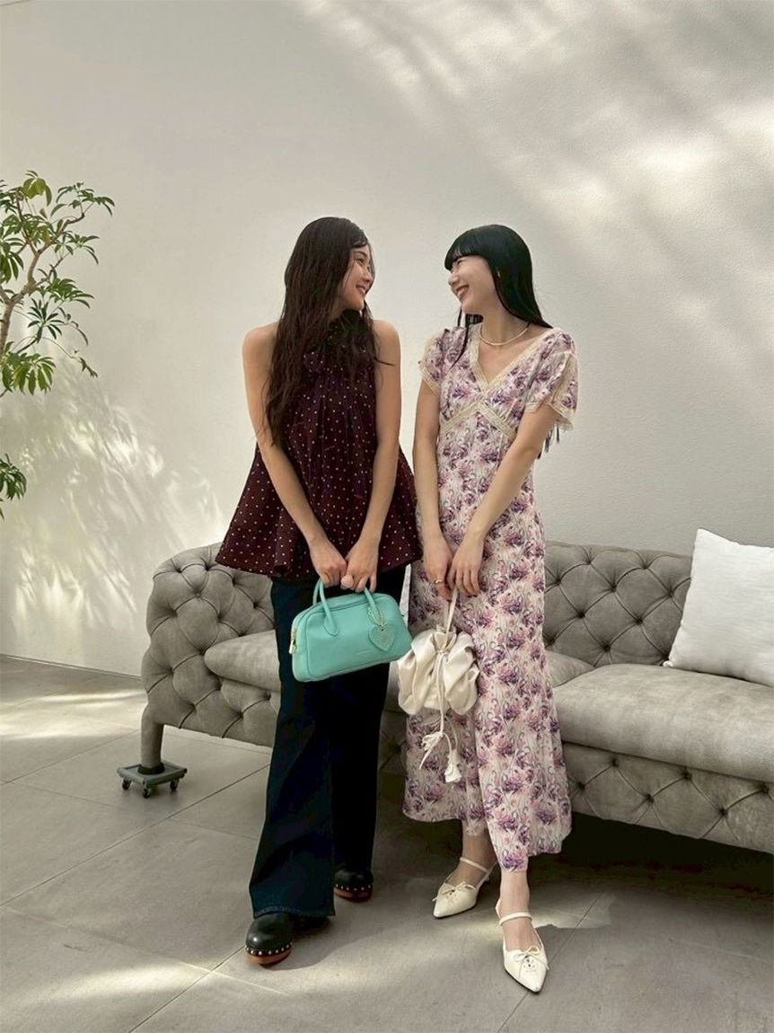 LILY BROWN「【WEB限定00サイズ】ストレッチセミフレアデニムパンツ」|デニム|