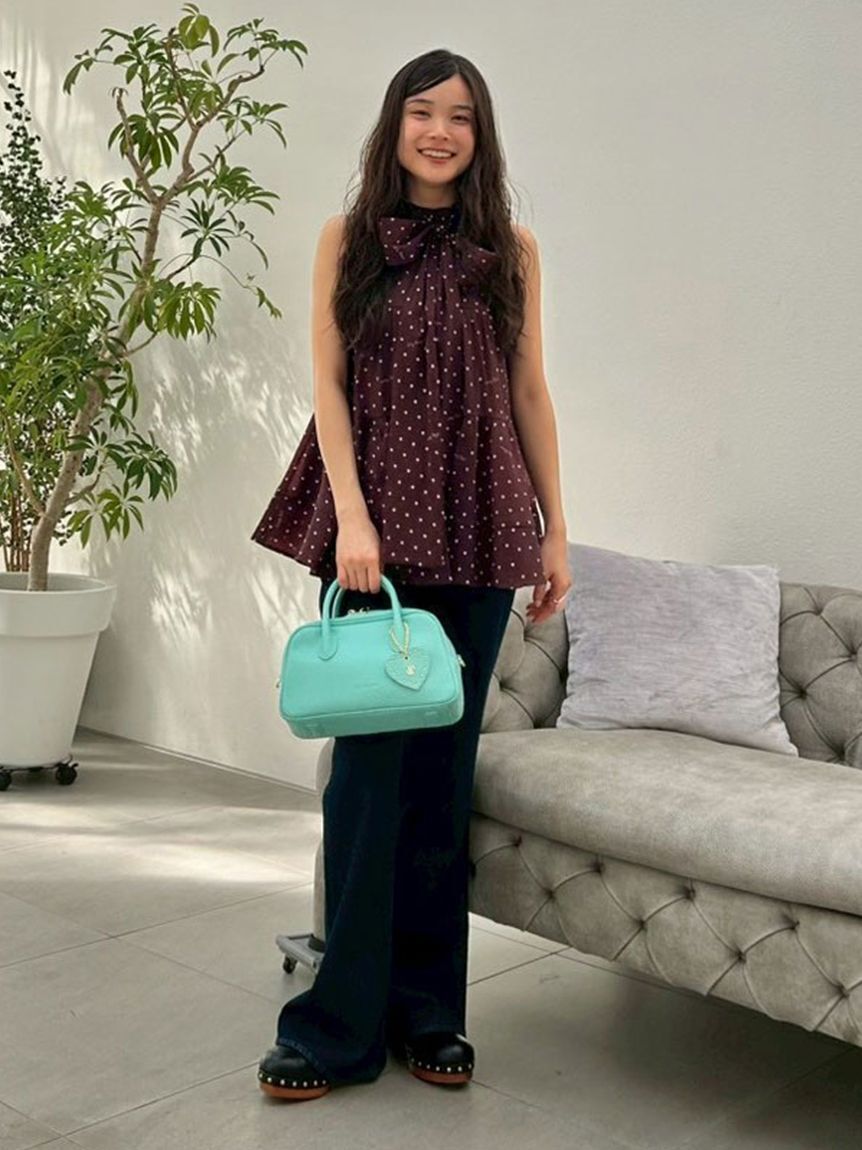 LILY BROWN「【WEB限定00サイズ】ストレッチセミフレアデニムパンツ」|デニム|