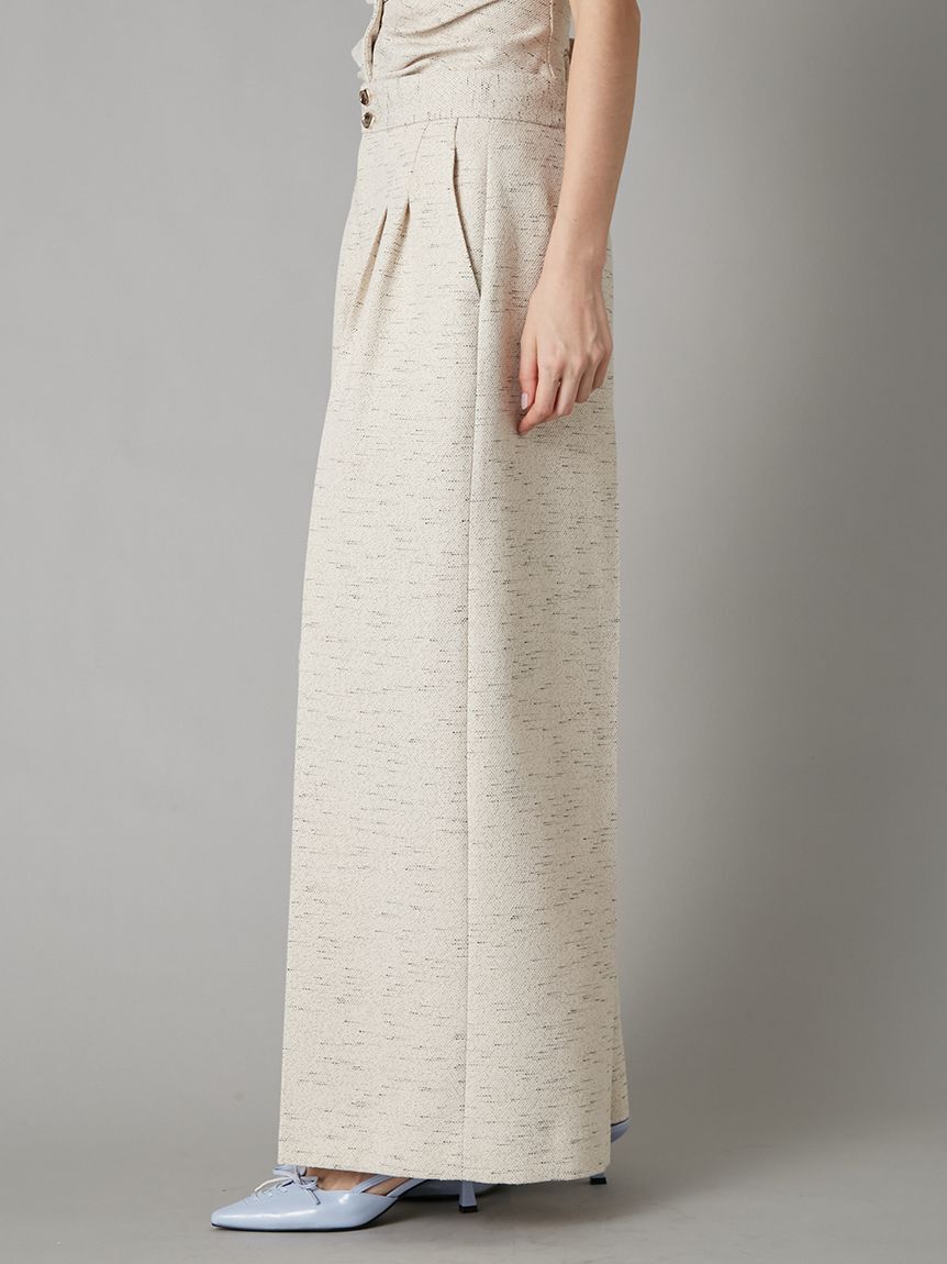 LILY BROWN「オーナメント釦2タックパンツ」|チノ|