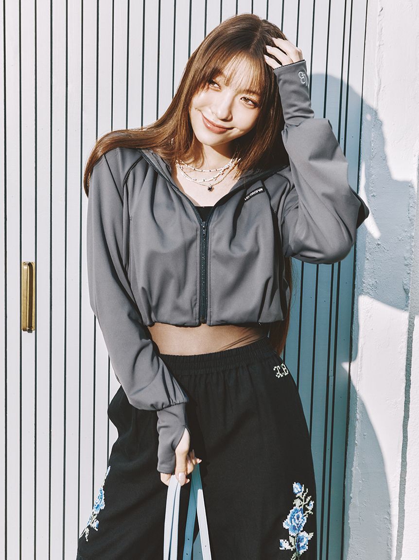 LILY BROWN「フラワークロスステッチリボンパンツ」|チノ|