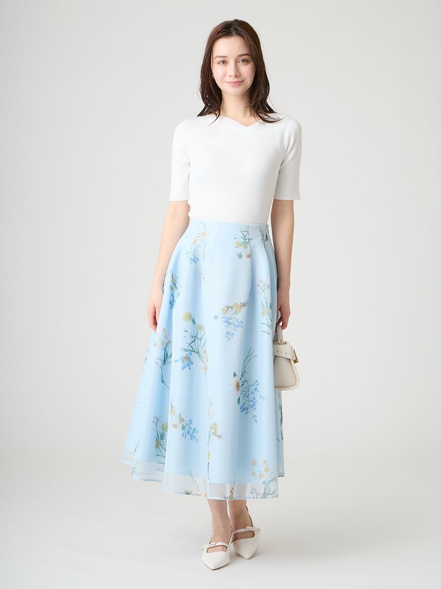 CELFORD「【洗える】デコルテデザインニットプルオーバー」|ニット・セーター|