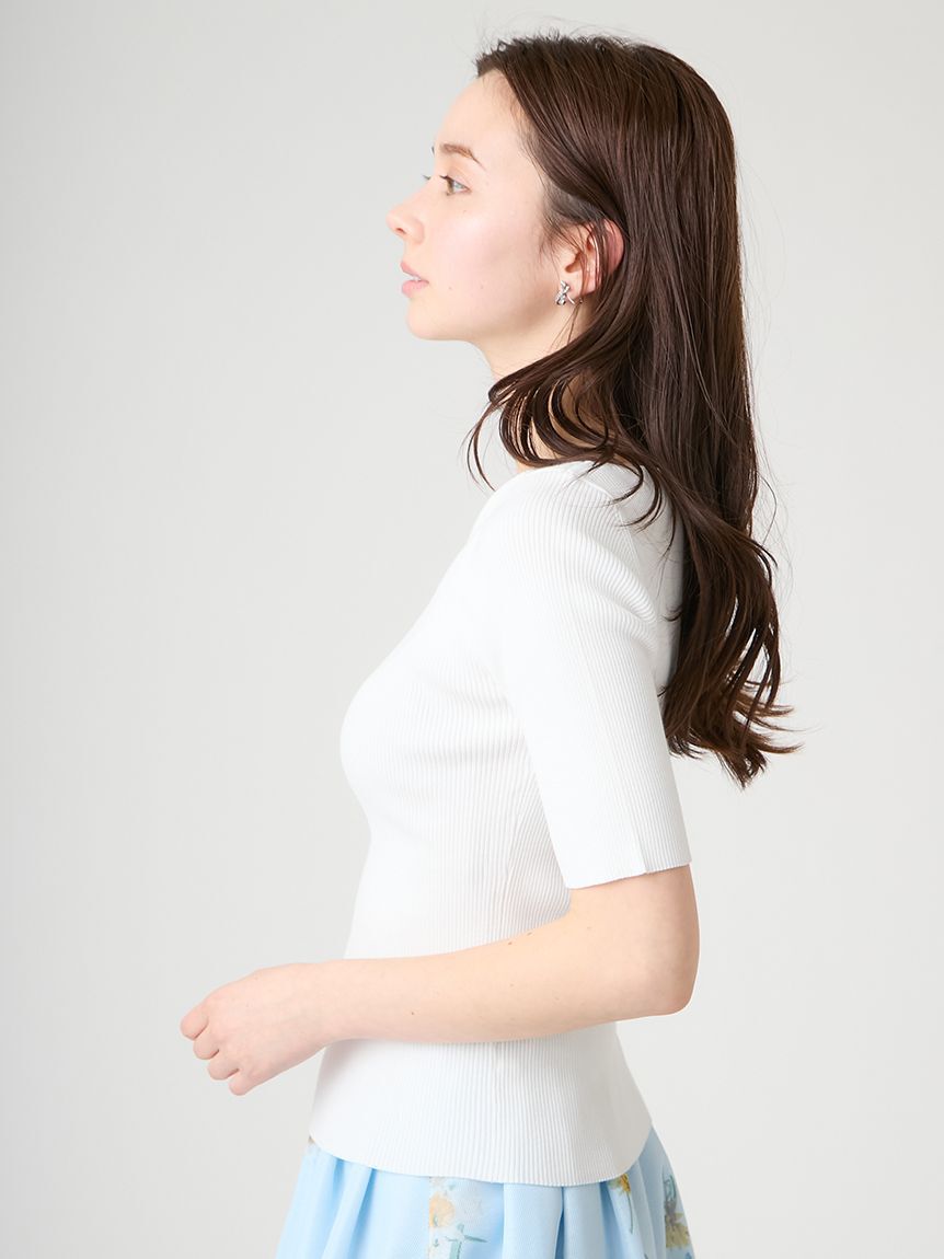 CELFORD「【洗える】デコルテデザインニットプルオーバー」|ニット・セーター|