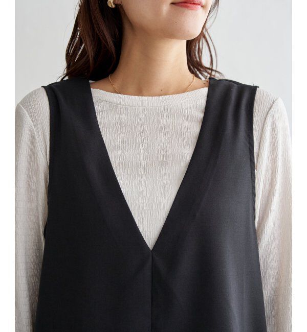 ikka「【2点セット】ジャンパースカートセット」|ワンピース|