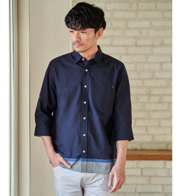 ikka「オックス袖2way裾切り替えシャツ」|シャツ・ブラウス|