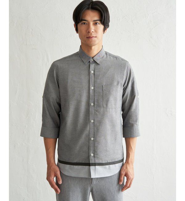 ikka「オックス袖2way裾切り替えシャツ」|シャツ・ブラウス|