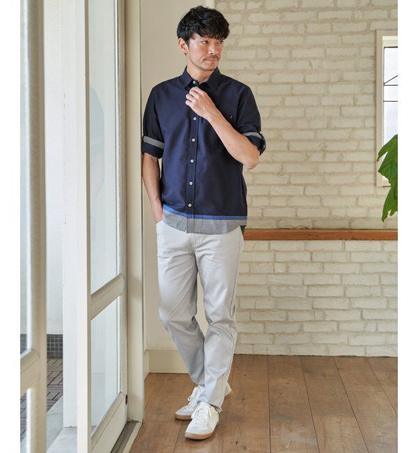 ikka「オックス袖2way裾切り替えシャツ」|シャツ・ブラウス|