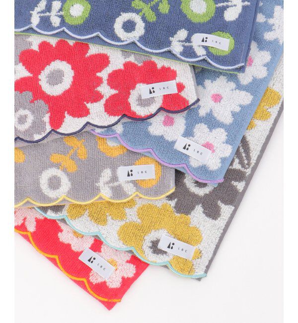 Lbc with Life「花柄スカラップフェイスタオル」|タオル|