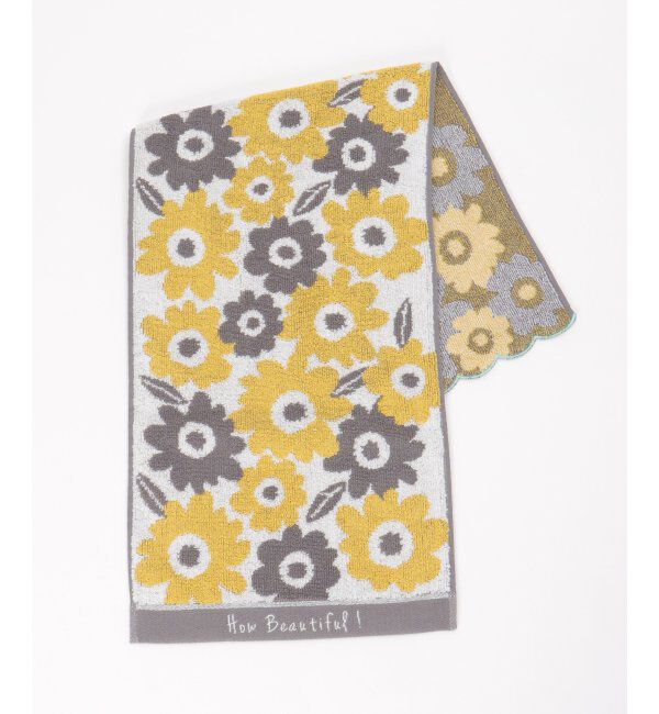 Lbc with Life「花柄スカラップフェイスタオル」|タオル|