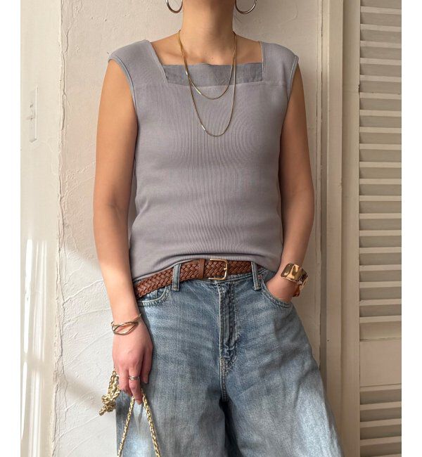 Lbc with Life「スクエアネックシアーレイヤードタンクトップ」|キャミソール|