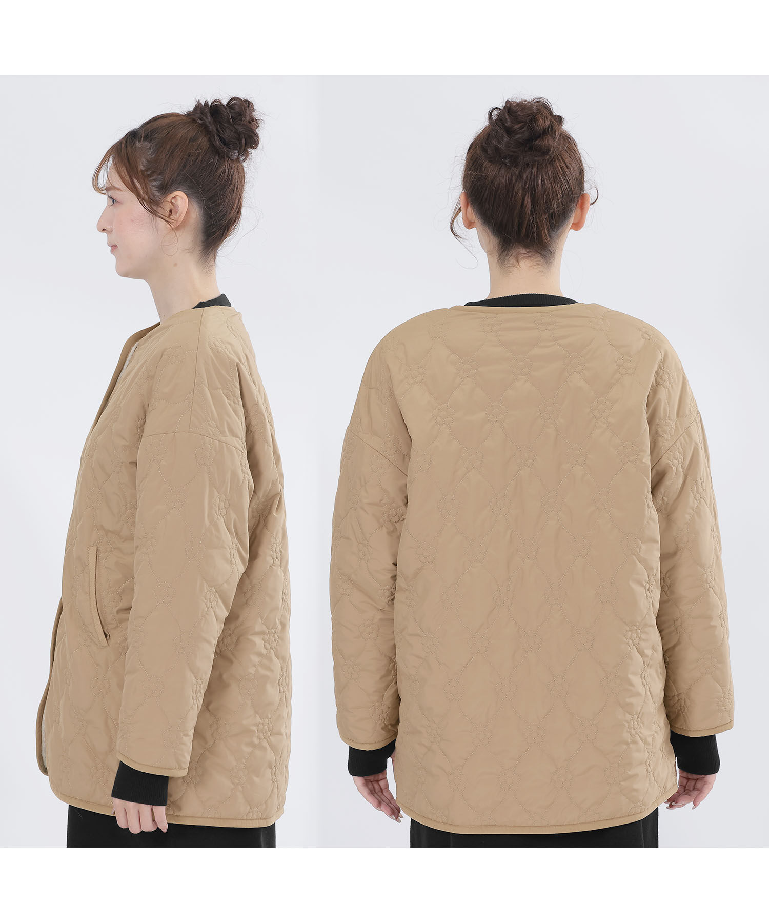 MARY QUANT「リバーシブル キルト ブルゾン」|ダウン|