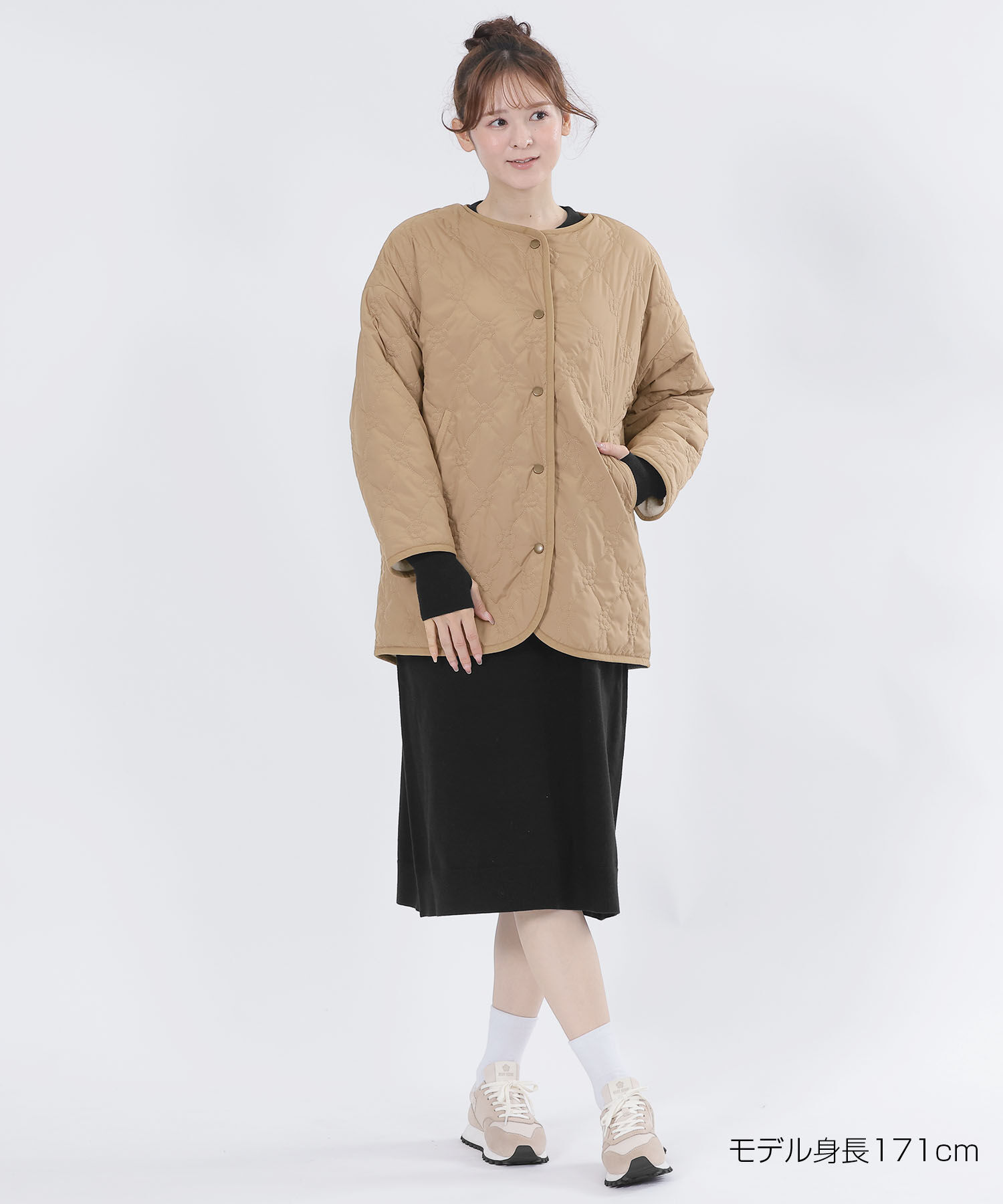 MARY QUANT「リバーシブル キルト ブルゾン」|ダウン|