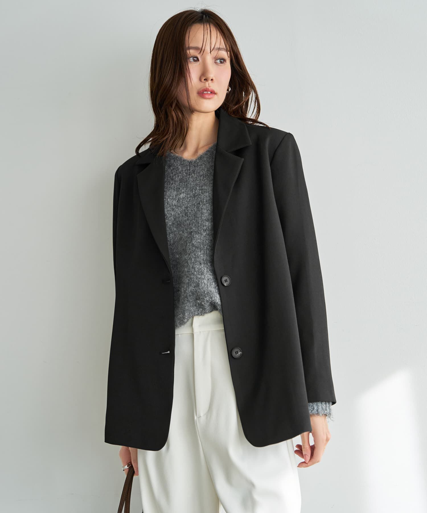 STYLE DELI「スッキリ２ボタンテーラードジャケット」|テーラードジャケット|ブラック