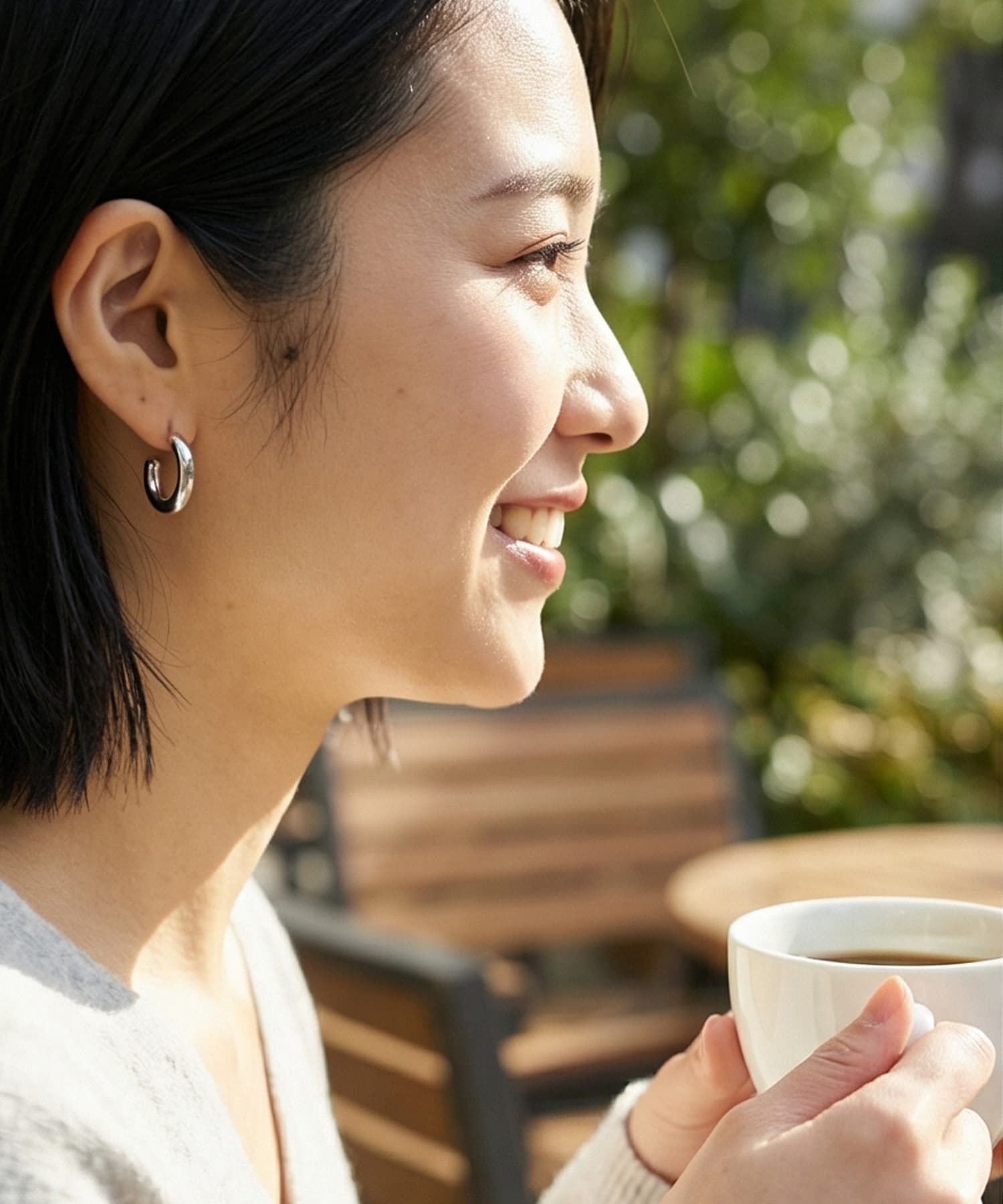 STYLE DELI「【DELI by】カーブラインミニフープピアス」|ピアス|シルバー