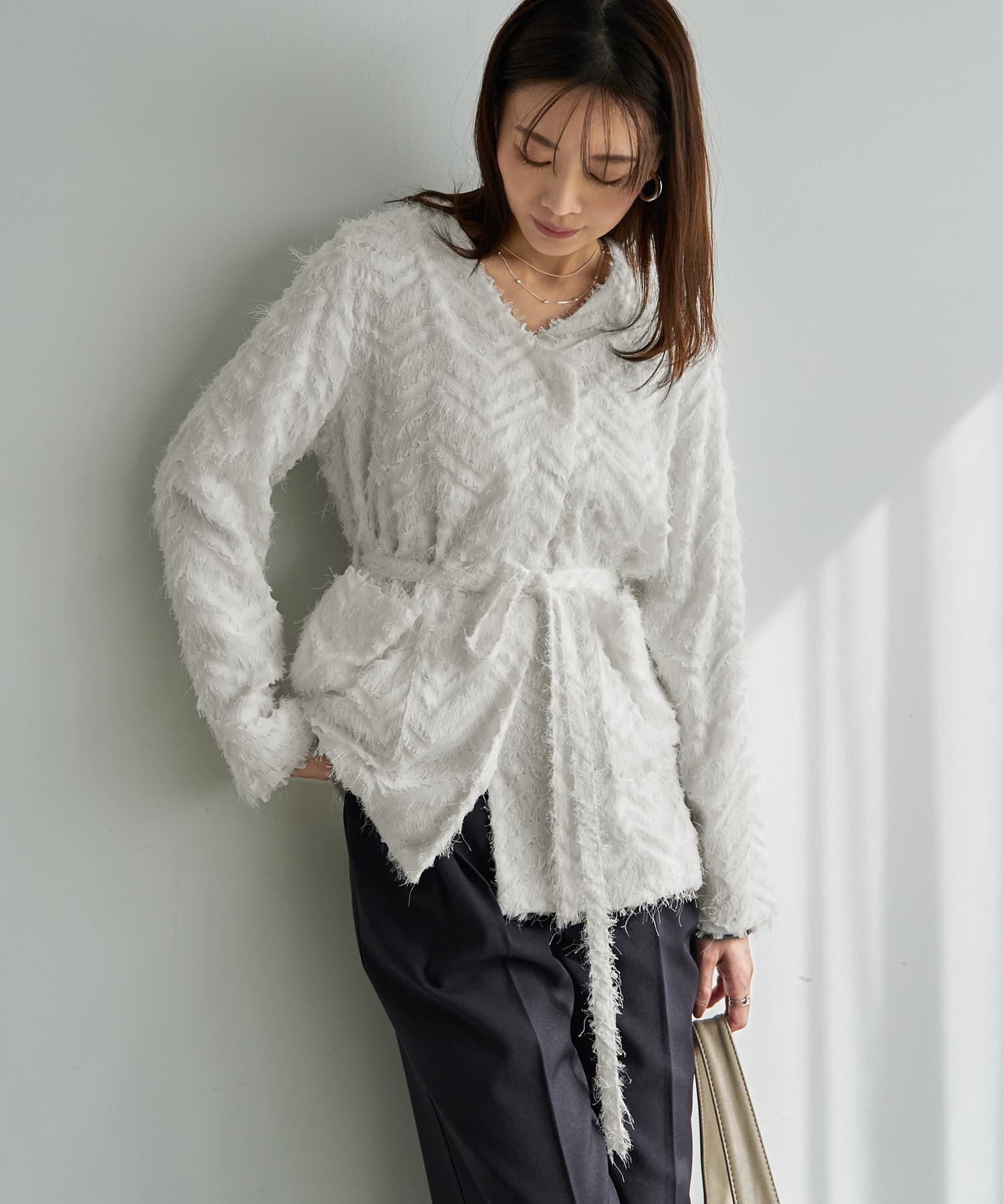 STYLE DELI「【訳あり】フリンジライトジャケット」|ノーカラージャケット|