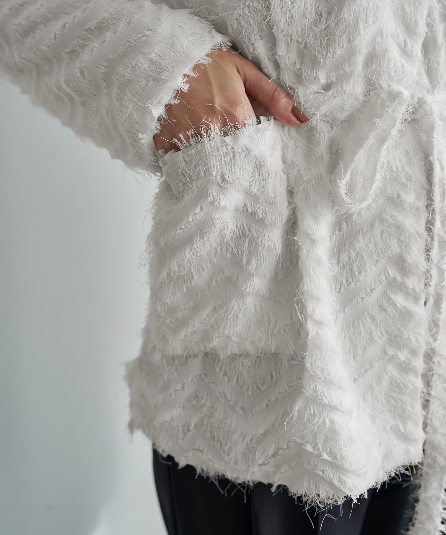 STYLE DELI「【訳あり】フリンジライトジャケット」|ノーカラージャケット|