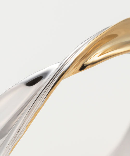 JUPITER「【SV925】リボンクロスリング/ペア/コンビカラー」|リング|