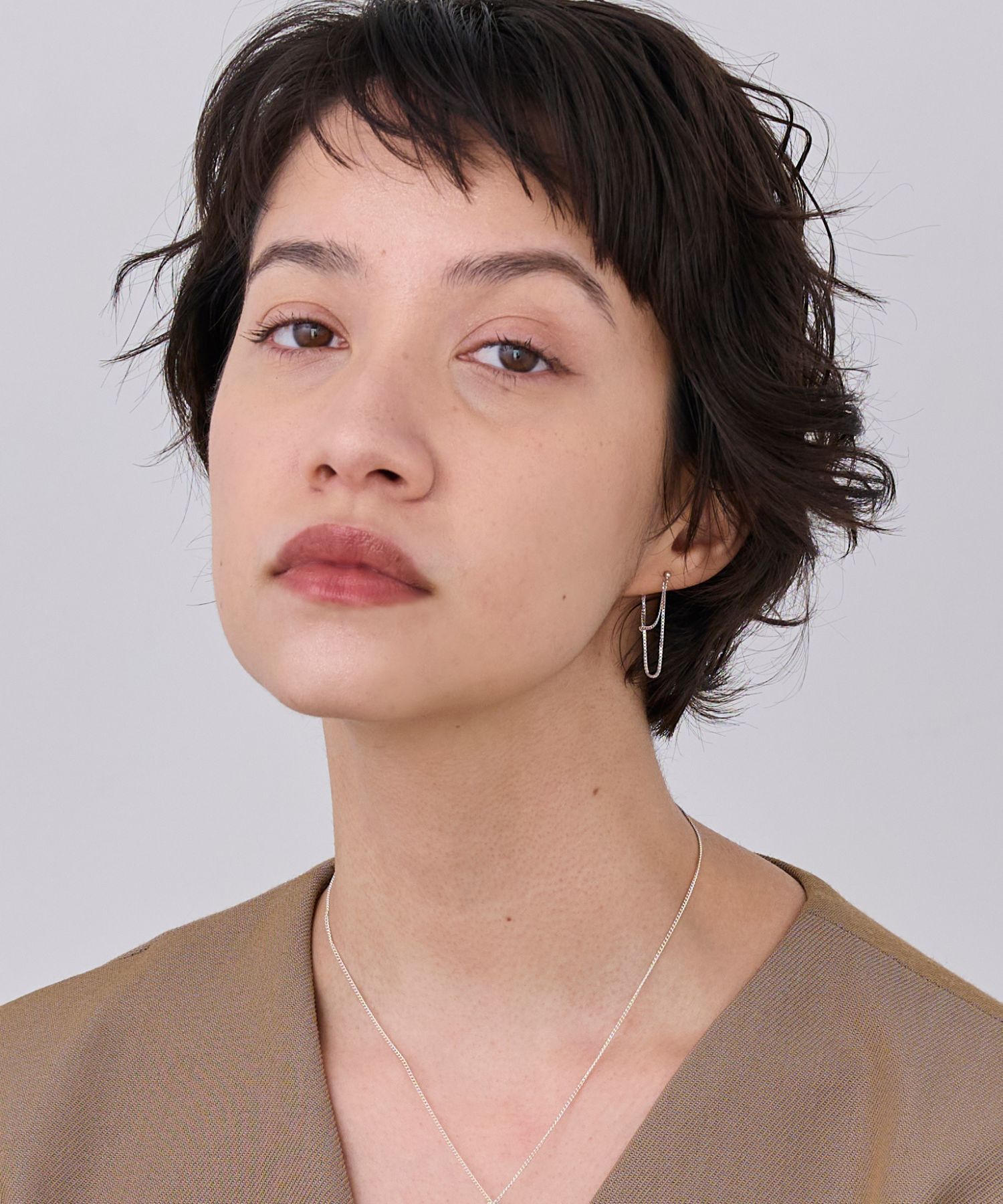 JUPITER「【SV】チェーンフープピアス」|ピアス|