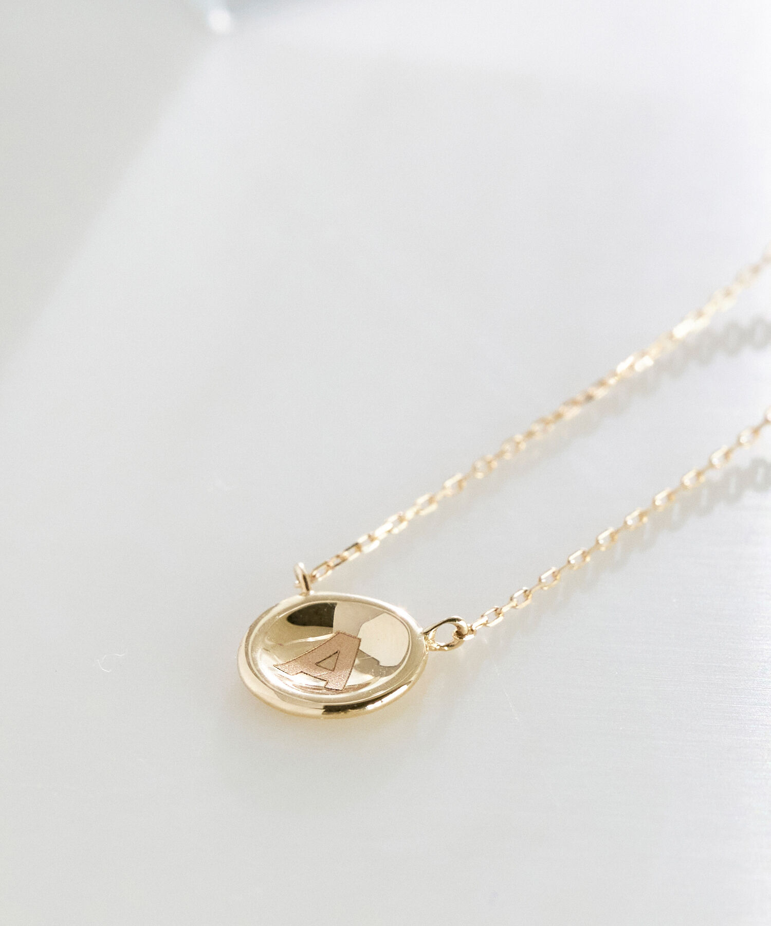 JUPITER「【K10】イニシャルコインネックレス」|ネックレス|