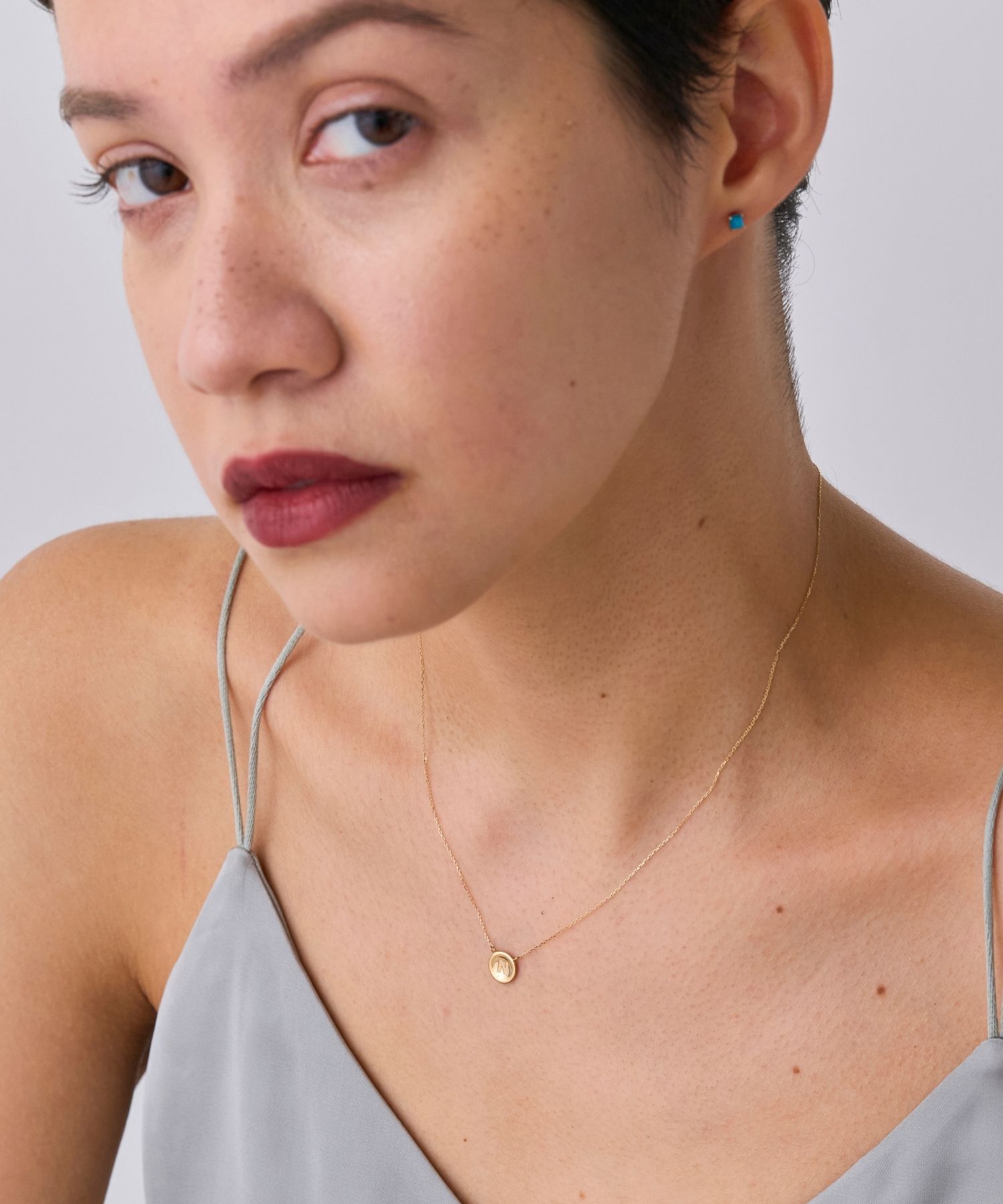 JUPITER「【K10】イニシャルコインネックレス」|ネックレス|