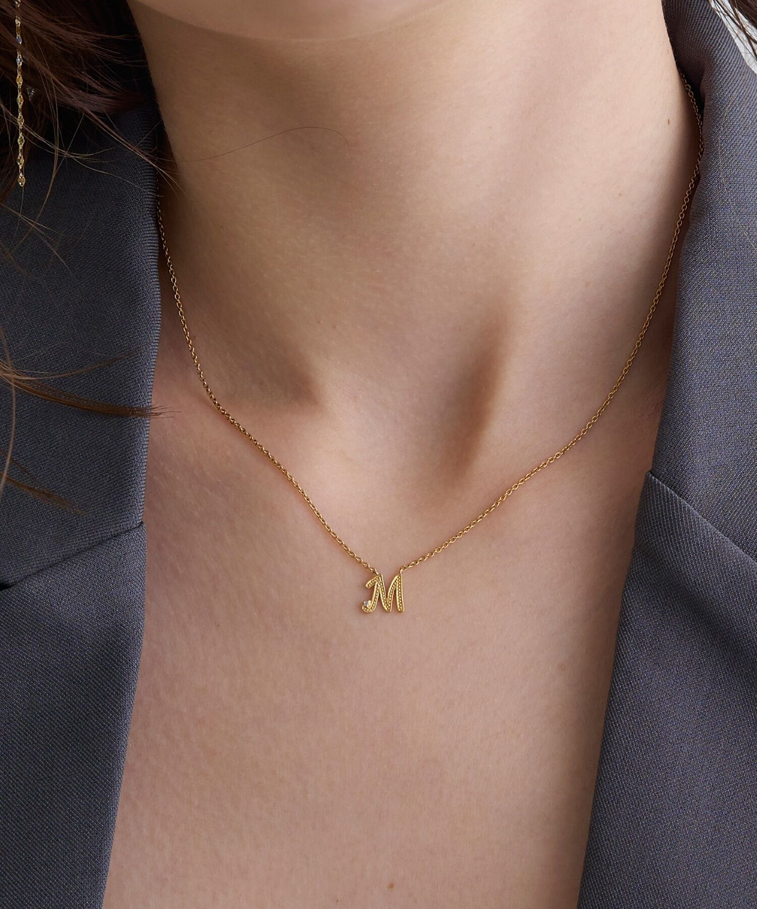 JUPITER「【SV】イニシャルダイヤモンドネックレス」|ネックレス|