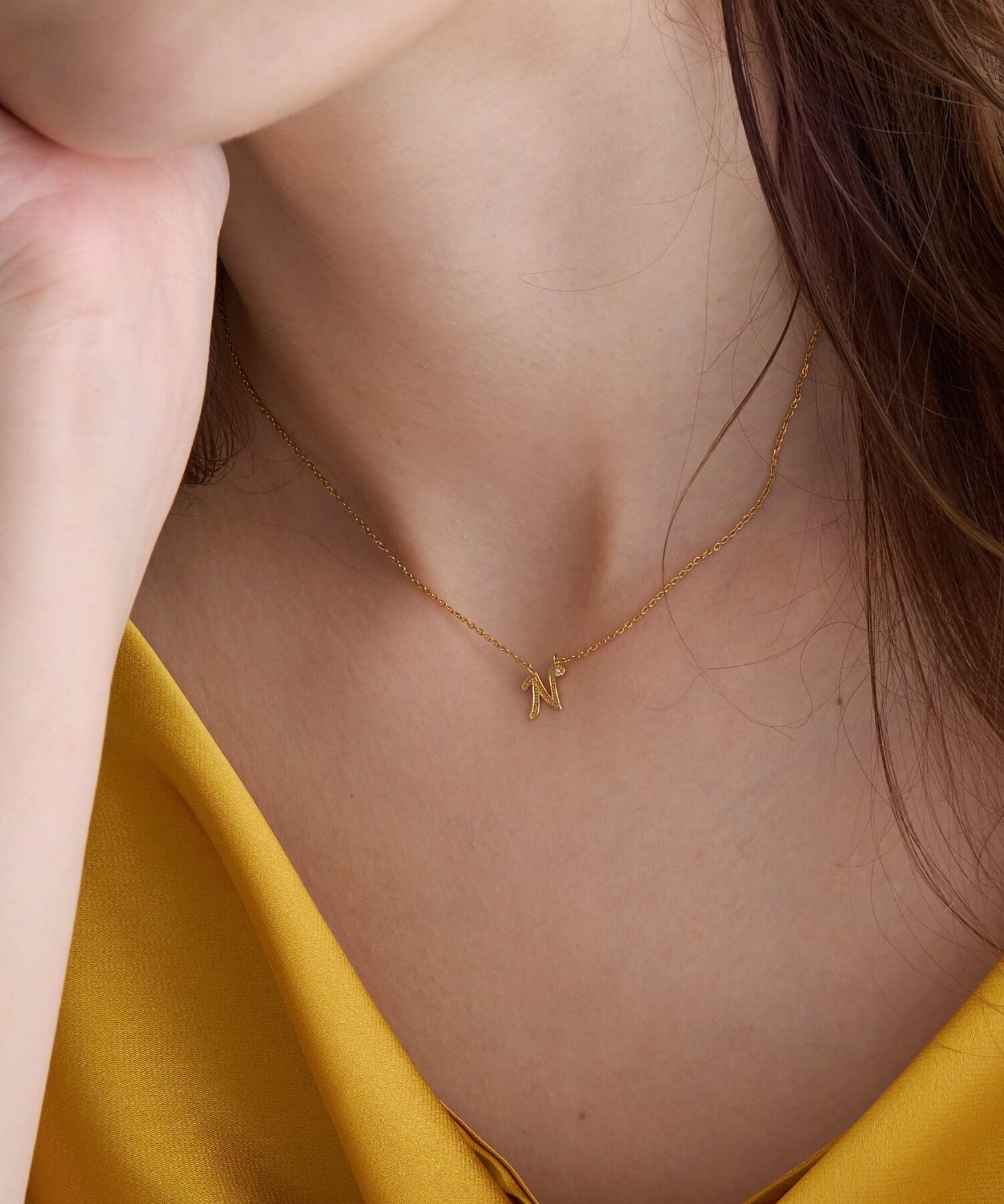 JUPITER「【SV】イニシャルダイヤモンドネックレス」|ネックレス|