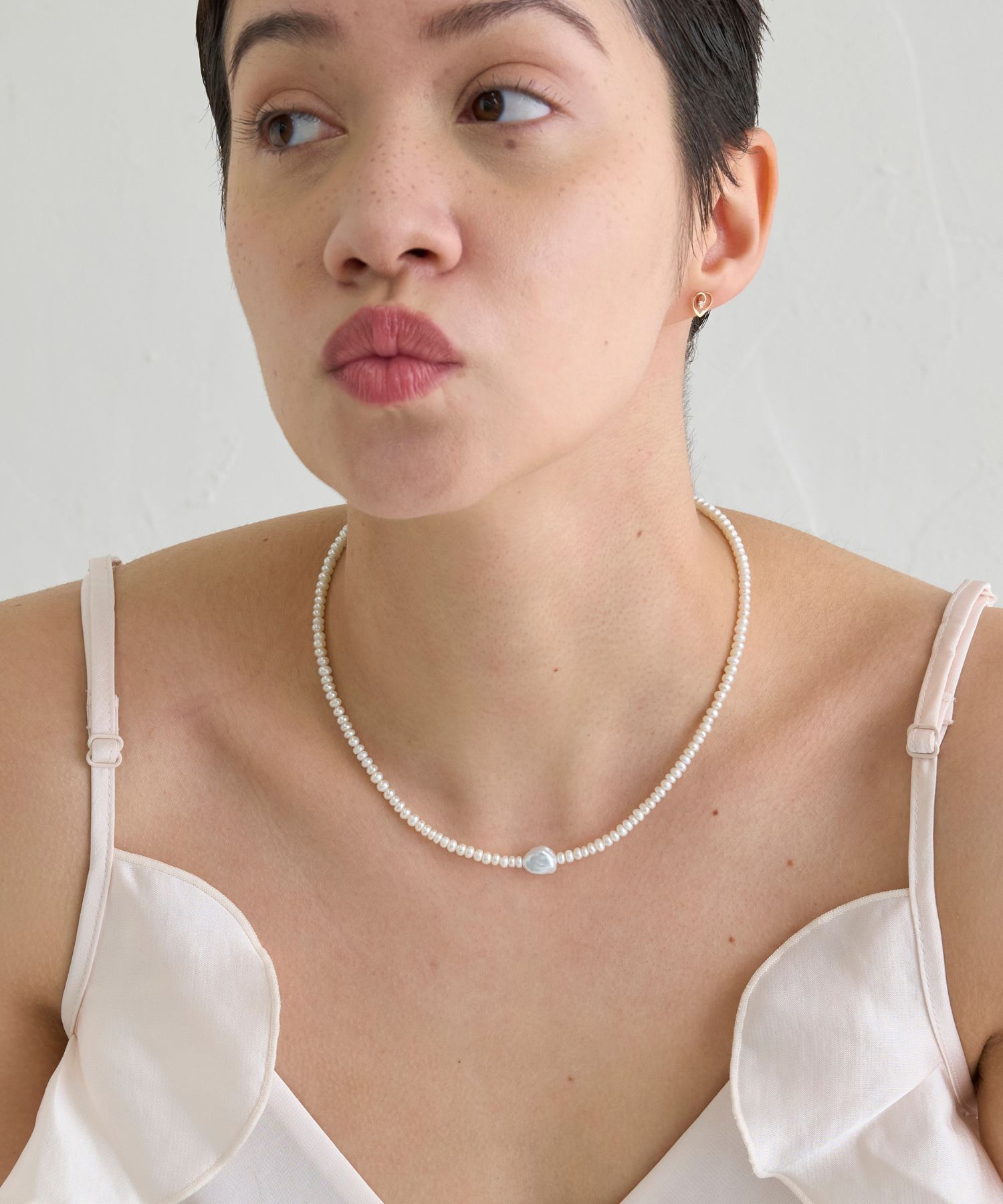 JUPITER「【淡水パール】バロックパールネックレス/40cm」|ネックレス|