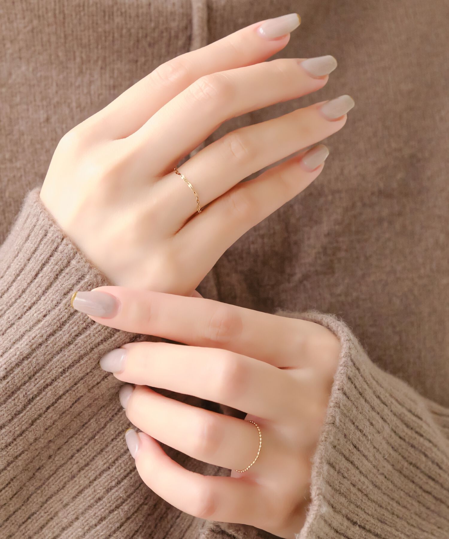 Phoebe「【K10】カットボールチェーンリング／BOXつき」|リング|